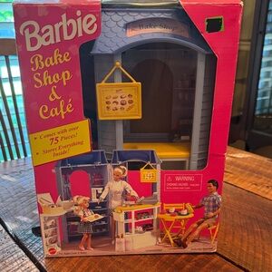 Barbie Bake Shop & Café Playset with Pink and Blue.from approx 1998.